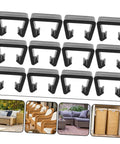 12 Pack Garden Furniture Clips For Patio Sofas And Outdoor Sectionals Wicker Chair Fasteners Rustproof Lightweight And Easy To Install