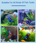 Two Pack Cool Little Diver Aquarium Decorations Floating Accessories displayed in various fish tanks, adding color and fun.