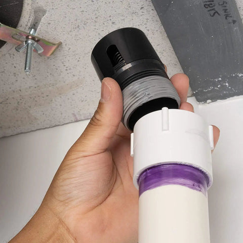 In Line ABS Drain Vent 2x2 13/16 Inches, Spring Loaded Valve Opens With Negative Pressure assembly photo