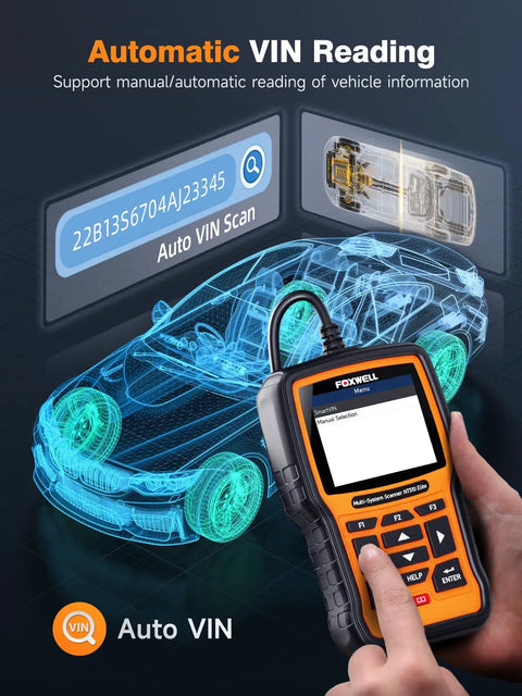 NT510 Elite OBD2 Scanner For Porsche with VIN reading and vehicle diagnostics displayed on screen