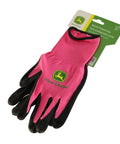 Women’s Nitrile Foam Palm Dipped Work Gloves With Elastic Wrist And Band Top Cuff, Light-Duty Grip For Wet Or Oily Conditions, Black And Pink