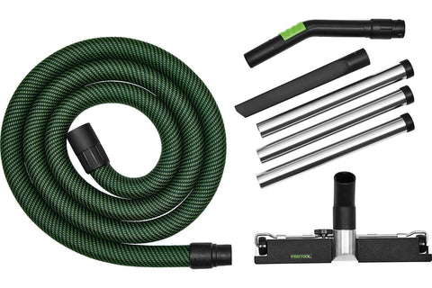 Heavy Duty Workshop Floor Cleaning Set With High Suction D36 Hose Crevice Nozzle For Tight Spots Includes Systainer 5 T Loc Storage Case Powerful