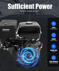 Beefy 15HP 420cc 4 Stroke Gasoline Engine Horizontal Shaft Air Cooled Pull Start Motor for Generators Water Pumps Go Karts