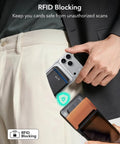 MagSafe Wallet With Find My For iPhone 17e 17 16 15 14 13 12 Series 5 Card Holder RFID Blocking feature in use