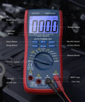 Front view of Digital Multimeter And Analyzer With TRMS 6000 Counts Auto Ranging Pro Grade showing control features.