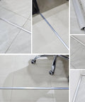 Durable Aluminum Alloy Cable Concealing Cover Kit, shown in use on tiled floors, showcasing cable organization and management.