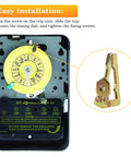 156T1978A Time Switch Trippers Replacement For T100 Series Timers showing installation with gold trip unit detail