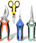 4 Pack All In One Garden Scissors Set with Stainless Steel Pruning Shears for Tree Pruning Flower Trimming and Fruit Picking