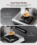 Rechargeable Coffee Scale With Timer, Mini 2kg Capacity, 0.1g Precision For Espresso And Pour Over Brews in use on coffee machine