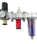 Half Inch NPT Mid Flow Three Stage Pro Grade Combo Water Filter Pressure Regulator Coalescing Filter Desiccant Dryer System wall mount