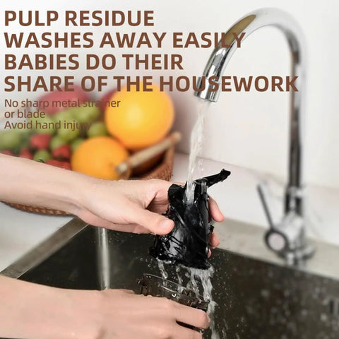 Cleaning the Aynefy 200W Cold Press Juicer with water, showcasing easy cleanup after juicing for fresh nutrient extraction.