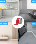 Flexible Baseboard Molding Trim 4 Inch Wide 20 Feet Long Peel And Stick Self Adhesive Vinyl in kitchen, office, living room, garage.