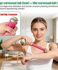 Person using Two Piece Long Herbal Massage Hammer For Lymphatic Drainage And Back Muscle Relief Manual Handheld Massager