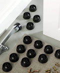 15 Pack Door Stop Rubber Tips With Screws Replacement Tips For Door Stops Black Rubber Stoppers Protect Floors And Walls No Fuss Easy Install Built To Last Guard displayed in grid layout.