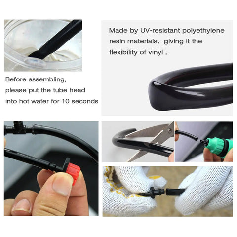 1/4 Inch Blank Distribution Tubing For Drip Irrigation, 50 Ft Roll, Ultra Flexible Outdoor Hose installation details