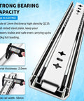 Heavy Duty Full Extension Drawer Slides Side Mount Ball Bearing Rails 12 to 40 Inch 220 Lb Capacity No Lock Pair with thickness details