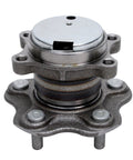 Rear Wheel Bearing and Hub Assembly for Nissan Sentra 2007 Through 2012 Two Point Five Liter Engine 5 Lug Drop In Replacement with Encoder ABS 4 Bolt Square Flange Preassembled and Ready to Install for Smooth Quiet Operation