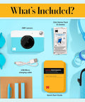 Printomatic Instant Color Photo Camera With 5MP Sensor And Zink 2x3 Sticky Back Paper Pocket Sized Easy To Use Point And Shoot No Fuss Great For Parties And Creative Projects Gift For Birthdays And Holidays with Zink pack, USB cable and guide