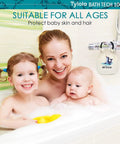 Mother and children in a bath with Hydrogen-Rich Bath Water Filter For Tub Faucet With 7 Oz Purifying Minerals.