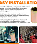 Zookpr 6-pack lower lift arm bushings for Cat II–I hitch systems; zinc-plated cylindrical bushings