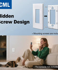 Matte White Screwless Wall Plates 8 Pack 1 Gang Outlet Covers And Switch Plates For A Sleek Clean Modern Look With Hidden Screws