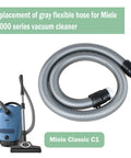 Flexible Vacuum Hose For Canister Cleaners 1.6m Replacement Tube Compatible With Miele C1 C2 S2000 Series 38mm Attachment Part 07736191