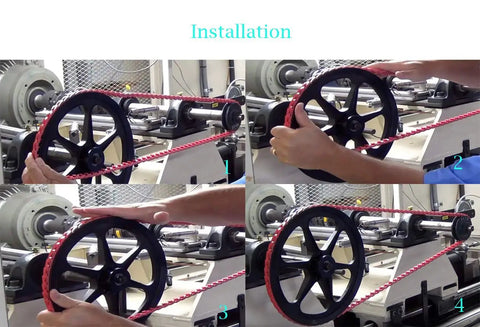 Adjustable Half Inch Wide V Belt Four Feet A4L Type A Link Belt Built From Polyester Polyurethane For A Tougher Longer Lasting Shop Ready Upgrade Over Rubber Belts Perfect For Lathes Drill Press Table Saws Bandsaws Woodworking Machinery And More
