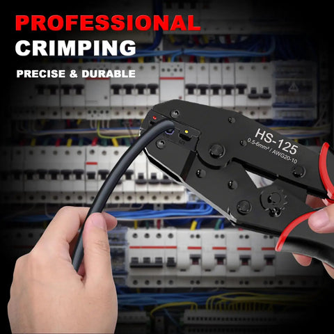 Go To Ratcheting Crimping Tool For Heat Shrink Connectors And Insulated Terminals Awg 20 To 10 Heavy Duty Grease Monkey Approved Wire Crimper in use.