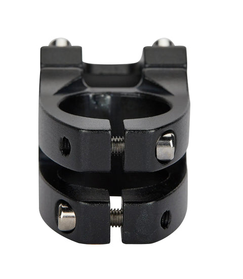 Close-up of Short 22.2mm Bike Stem 35mm Reach For Mountain Road BMX, 6061 Aluminum Alloy Super Light Handlebar Stem, front bolts