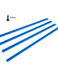 Aluminum 24 Inch T Track With Wood Screws For Clamps And Woodworking Double Cut Profile Predrilled Mounting Holes Frosted Anodized Finish Blue 4 Pack