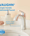 Vaughn Single Handle Lavatory Faucet Chrome Finish With All Metal Body Water Saving 1.2 GPM Flow Durable Bathroom Sink Fixture