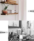 Knockout Heavy Duty Shelf Brackets For Floating Shelves Built Like A Tank With Solid As A Rock Iron Design Slick Industrial Wall Mount Brackets Black displayed in a bathroom setting.