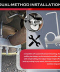 2.5 Inch Exhaust Hanger Kit With Clamp Adjustable Exhaust Pipe Hangers in vehicle setup, universal bracket installation