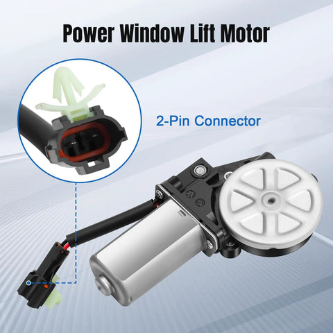 Front Driver Side Window Lift Motor 742-600 Replacement For Toyota Camry Corolla Sienna Fits 1983 2001 Camry 1984 1998 4Runner 1995 2004 Tacoma Easy Install Durable Power Window Regulator, 2-pin connector