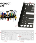 Wall Mount Screwdriver And Tool Organizer With Cleaning Towel, Heavy Duty Metal Holder For Pliers, Hammers, Wrenches, Sockets And More