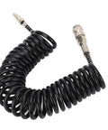 Premium Flexible Lightweight Coiled Air Hose With Fast Quick Connect For Tire Inflator Pump Dust Blowing Tools 6 Meters 19 Point 7 Feet Long black coiled hose with metal fittings