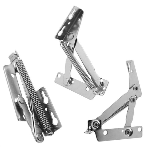 2 Pack 80 Degree Stainless Steel Sprung Hinges For Cabinet Doors Lift Up Top Flap Hinges Hardware Heavy Duty Drawer And Cabinet Support