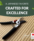 Japanese Made Bypass Pruning Shears for Serious Garden Work, 7.9 Inch Long, fluorine coated blade on woven mat