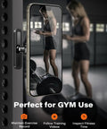 Gym Ready Magnetic Phone Holder With Alloy Base And Ball Joint Attaches To Metal Surfaces Dual Magnetic Mount for iPhone 12-17