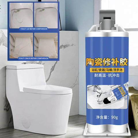 Ceramic Super Glue For Porcelain And Tile Repair Waterproof Instant Bond Adhesive tube with toilet crack repair comparison