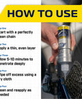 Dry Weather Bike Chain Lube For Dry Conditions Delivers Deep Penetration And Long Lasting Protection For Bicycles And Electric Bikes Extends Drivetrain Life And Guards Against Corrosion Easy To Apply 120ML, 120 ml bottle applying to bike chain