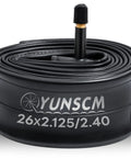 Road Ready 26 Inch Bike Inner Tube Fits 26x2.125 To 26x2.4 Tires With AV32mm Schrader Valve, Heavy Duty Butyl Tube