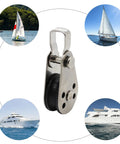 Heavy Duty Nylon Marine Pulley Set Stainless Steel Bearing Rope Runner Blocks For Kayaks Sailboats And Yachts Fits 2mm To 8mm Diameter Ropes Corrosion Resistant Built To Take A Beating with yacht and sailboats background