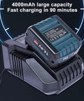 Heavy Duty Electric Strapping Device For Pp Pet Bands Handheld Automatic Welding Baler With 4000 Mah Power Bank on charger.