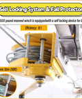 Rugged Confined Space Tripod Rescue Rig Featuring Heavy Duty Winch Choices and Dependable Fall Protection Gear for No Sweat Lifting Jobs in Deep Wells Manholes and Rooftop Sites, featuring self-locking winch and steel cable.