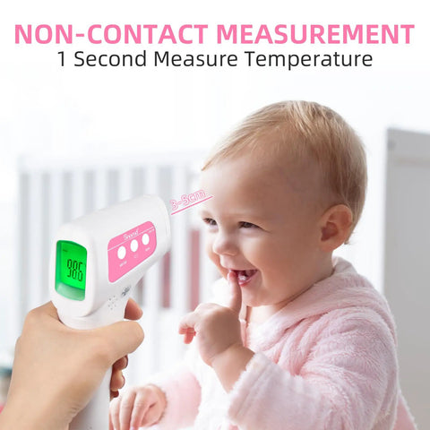 Non Contact Infrared Forehead Thermometer For Adults Kids And Baby 3 In 1 No Touch Digital Fever Temperature Gun hand-held near baby
