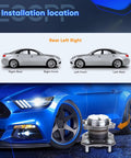 Pair Of Rear Wheel Hub Bearing Assemblies With ABS 4 Lug Direct Fit Plug And Play Drop In Replacement For Nissan Sentra 2007 2008 2009 2010 2011 2012 Premium Quality Durable Long Lasting Vehicle Safety installation location
