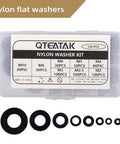 Nylon Flat Washer Kit 510 Pcs Assortment Set with M2 to M10 sizes for electrical connections and DIY projects