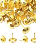 Tough As Nails Gold Metal Upholstery Tacks For Furniture Fixes And Slick Diy Upgrades 500 Pack, shiny brass thumb nails, 11 mm heads, 17 mm long, ideal for upholstery.