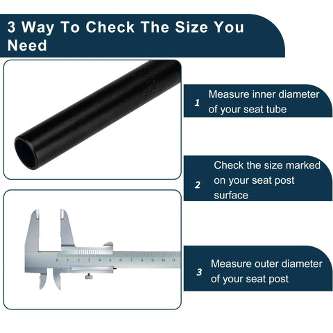 Measurement guide for Adjustable Angle 27.2x500mm Aluminum Alloy Bike Seat Post Universal Saddle Post For Mountain And Road Bikes